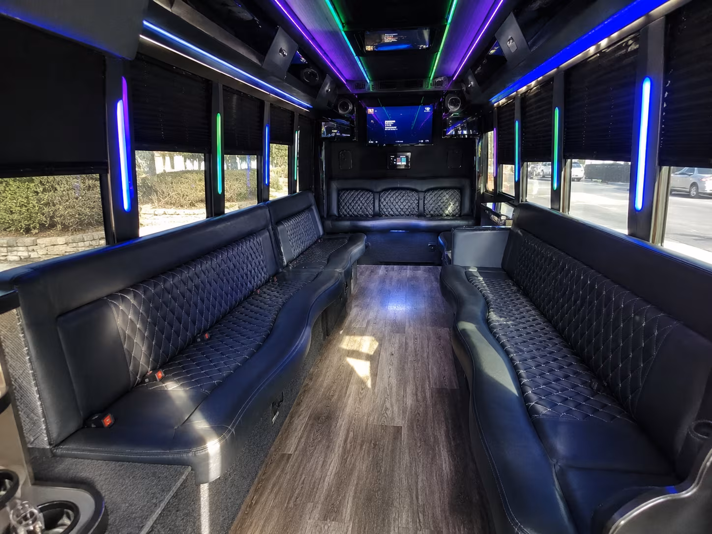 chico 15 passenger party bus interior