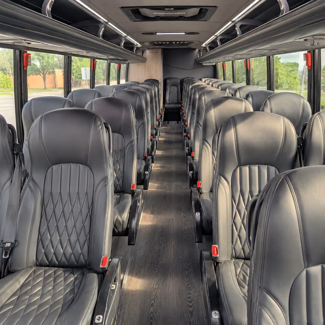 chico 28 passenger minibus inside
