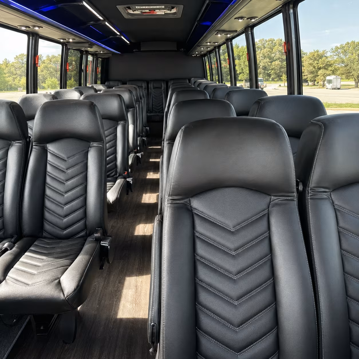 chico 30 passenger minibus interior