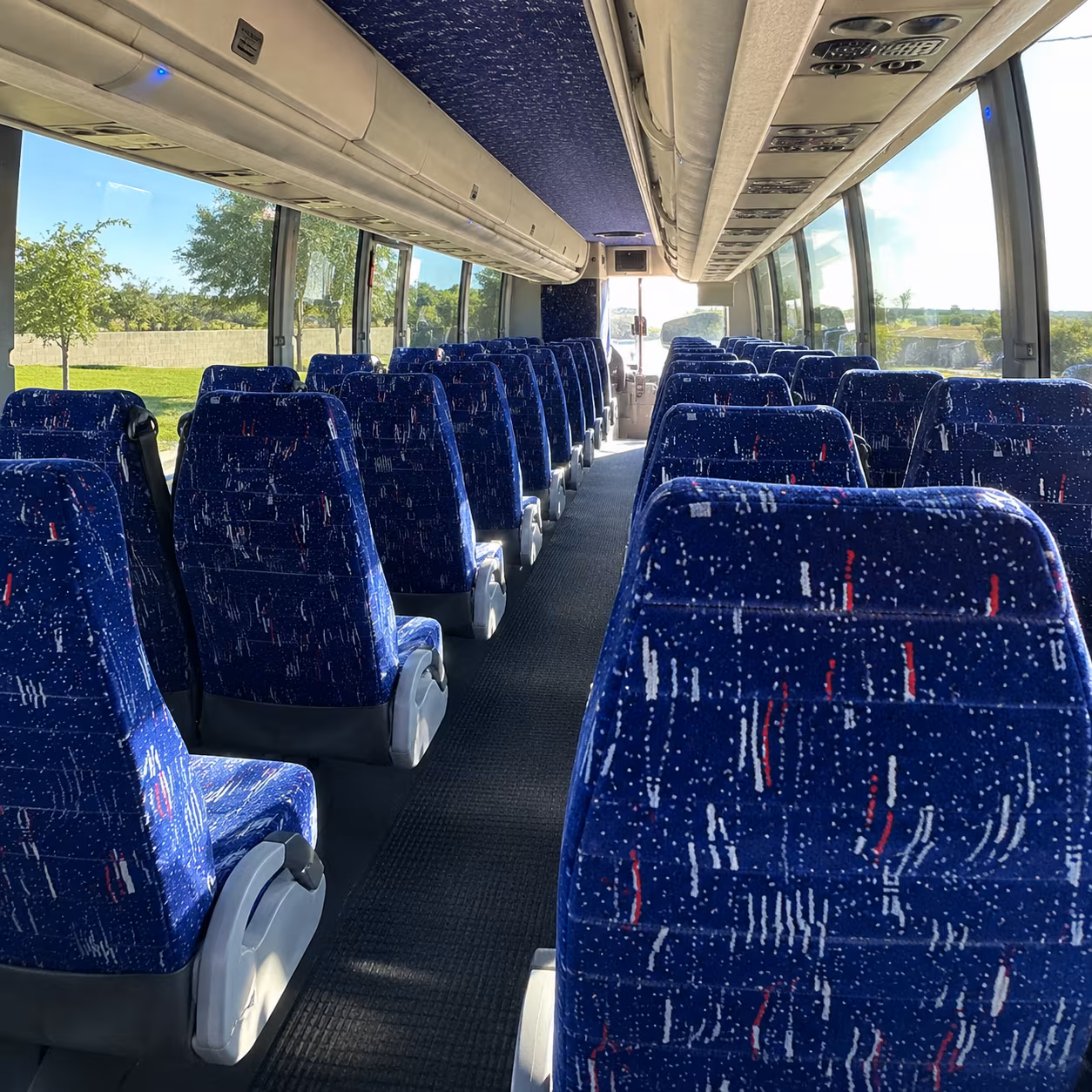 chico 56 passenger charter bus interior