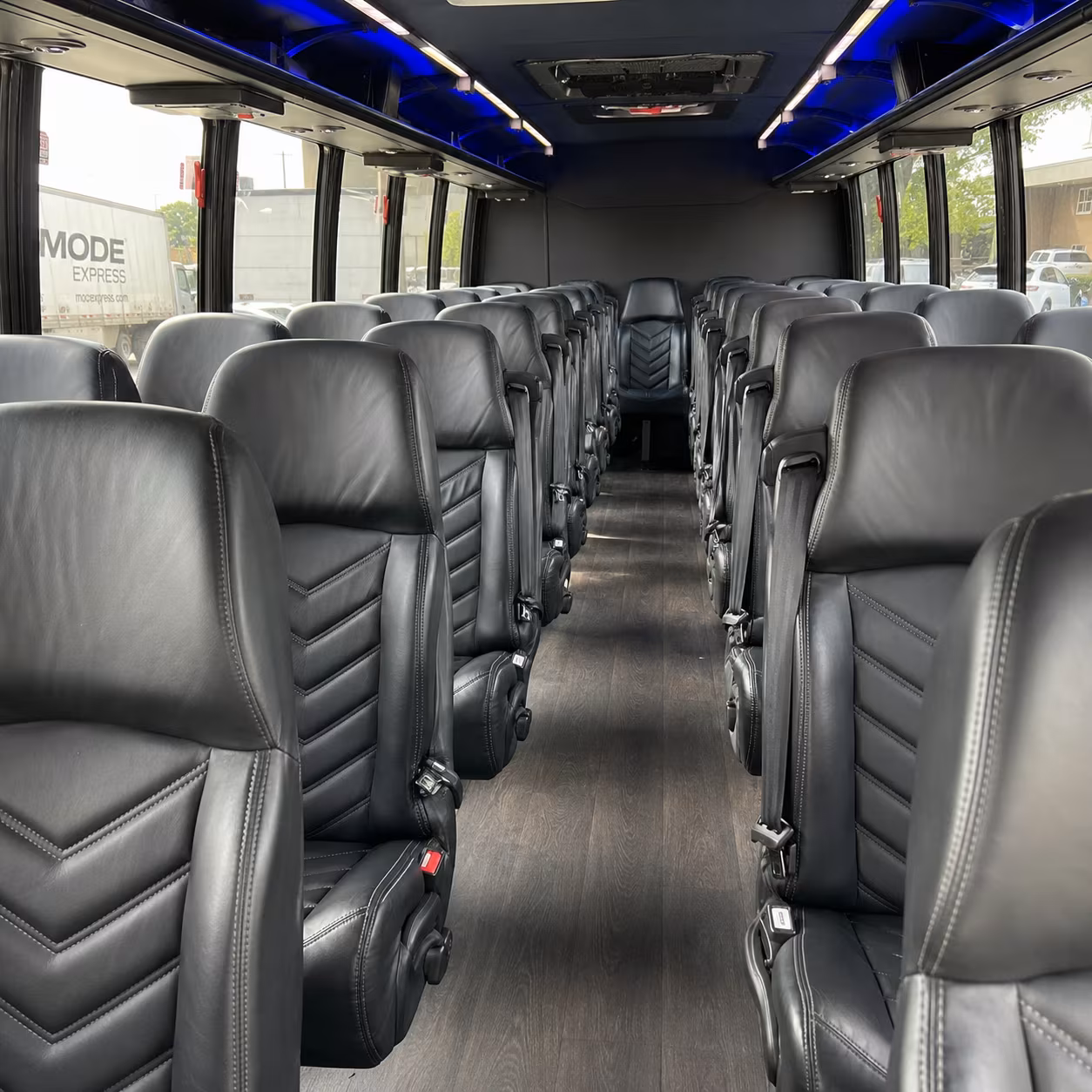 chico concert transportation onboard seating